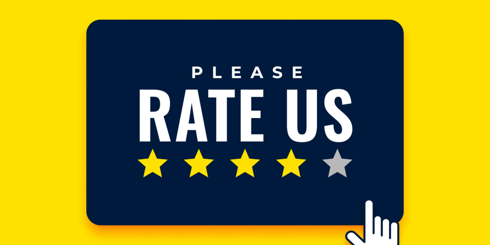 please rate us background for customer care survey vector