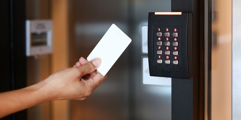 young-woman-holding-key-card-unlock-door